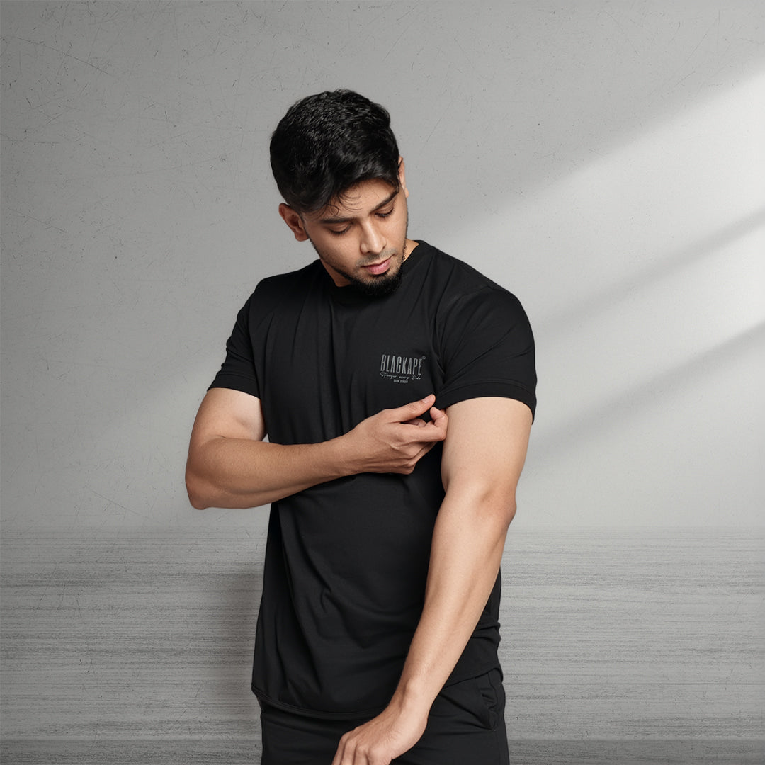 Primal Muscle Fit T-shirt - Stronger Every Stride - Black - Black Ape 