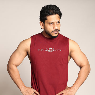 Primal Strength Performance Tank Top for Men | Maroon