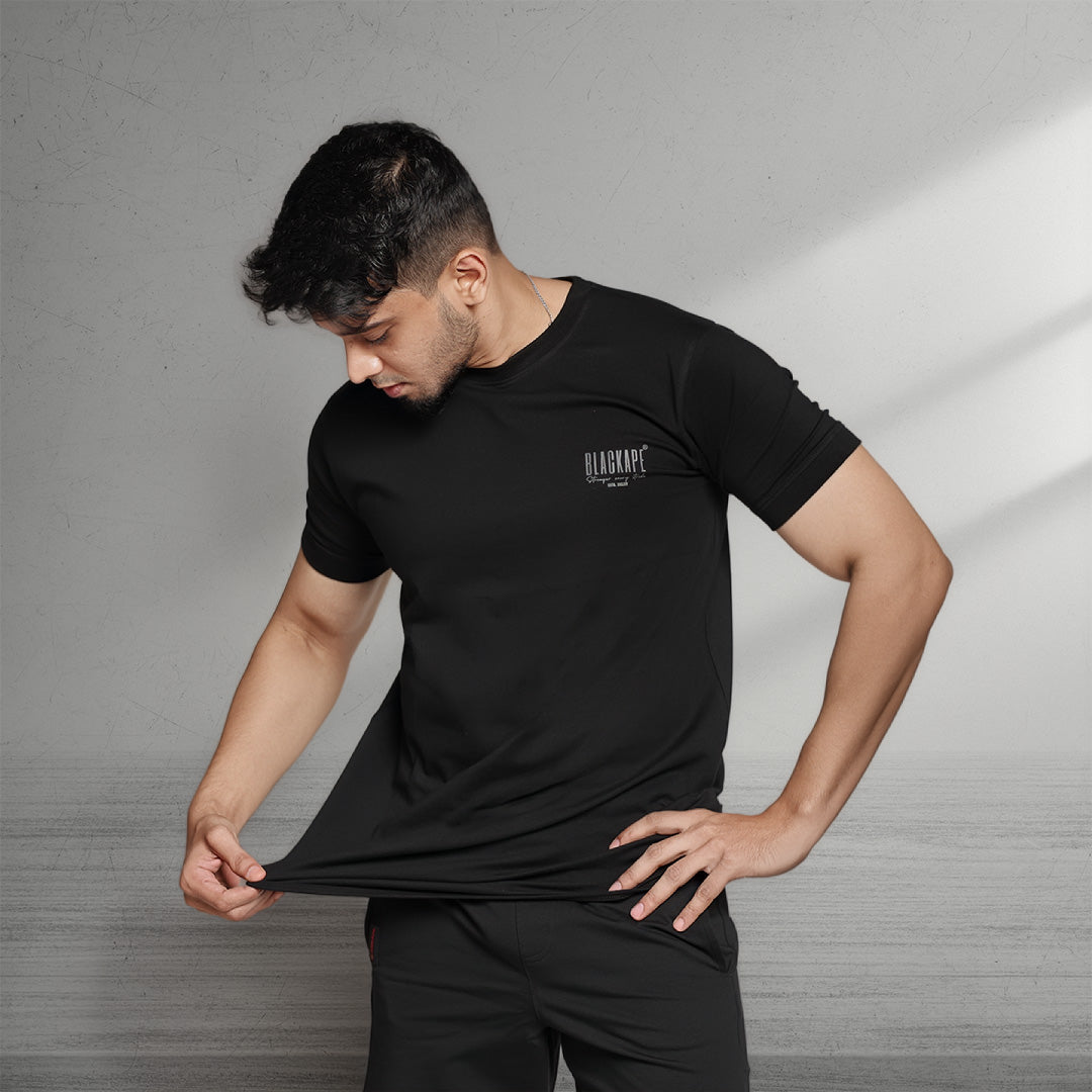 Primal Muscle Fit T-shirt - Stronger Every Stride - Black - Black Ape 