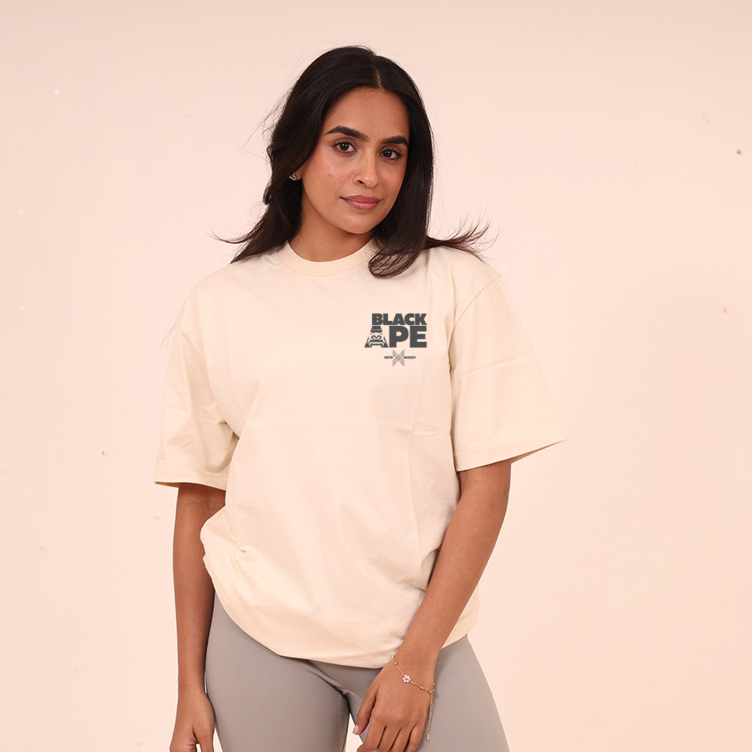 Oversized T-Shirt – Blackape Strength | Beige