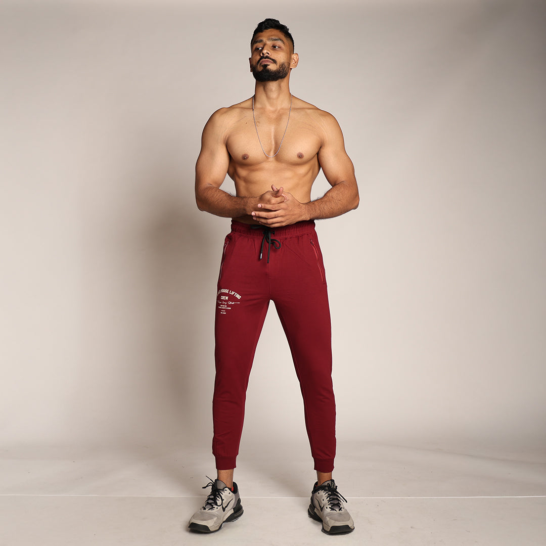 Primal Power Joggers  - Maroon - Black Ape 