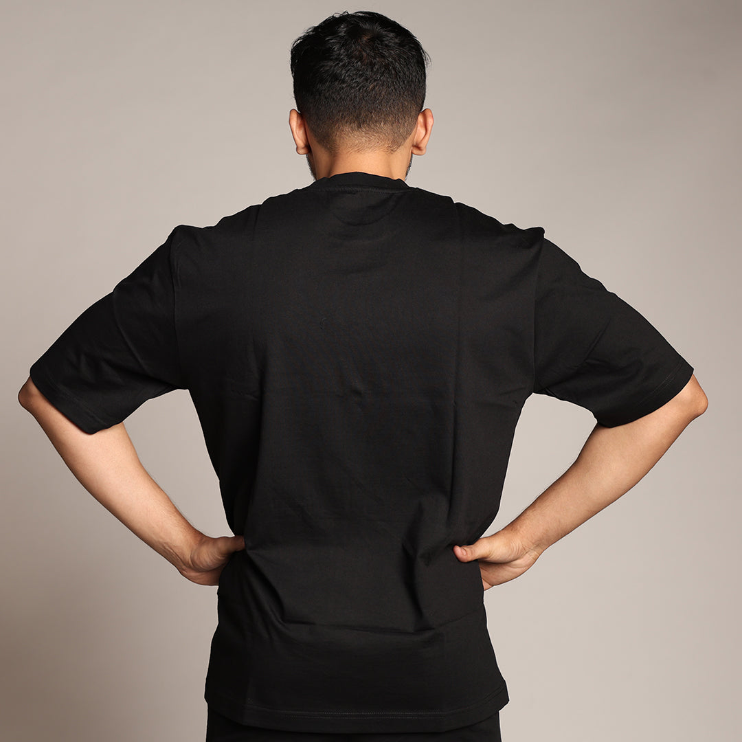 Primal Oversized T-shirt - Plain - Forged Essentials - Black - Black Ape 