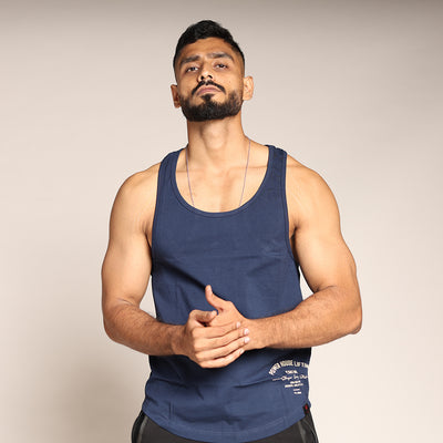 Primal Power Muscle Stringer for Men | Navy Blue