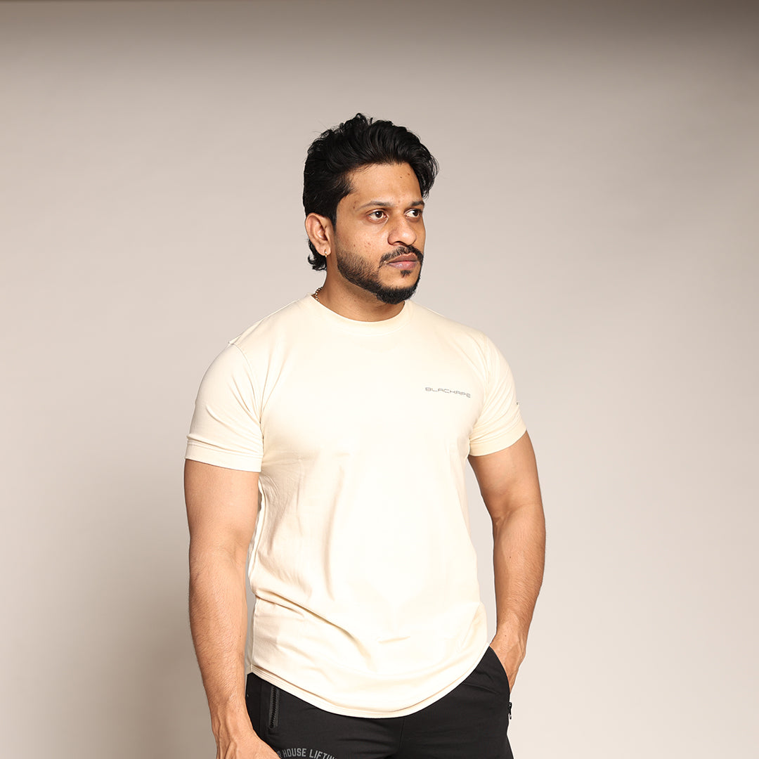 Primal Muscle Fit T-shirt - Lift Drop Repeat - White - Black Ape 