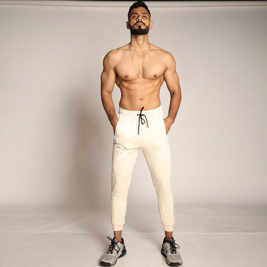Primal Power Joggers - White - Black Ape 