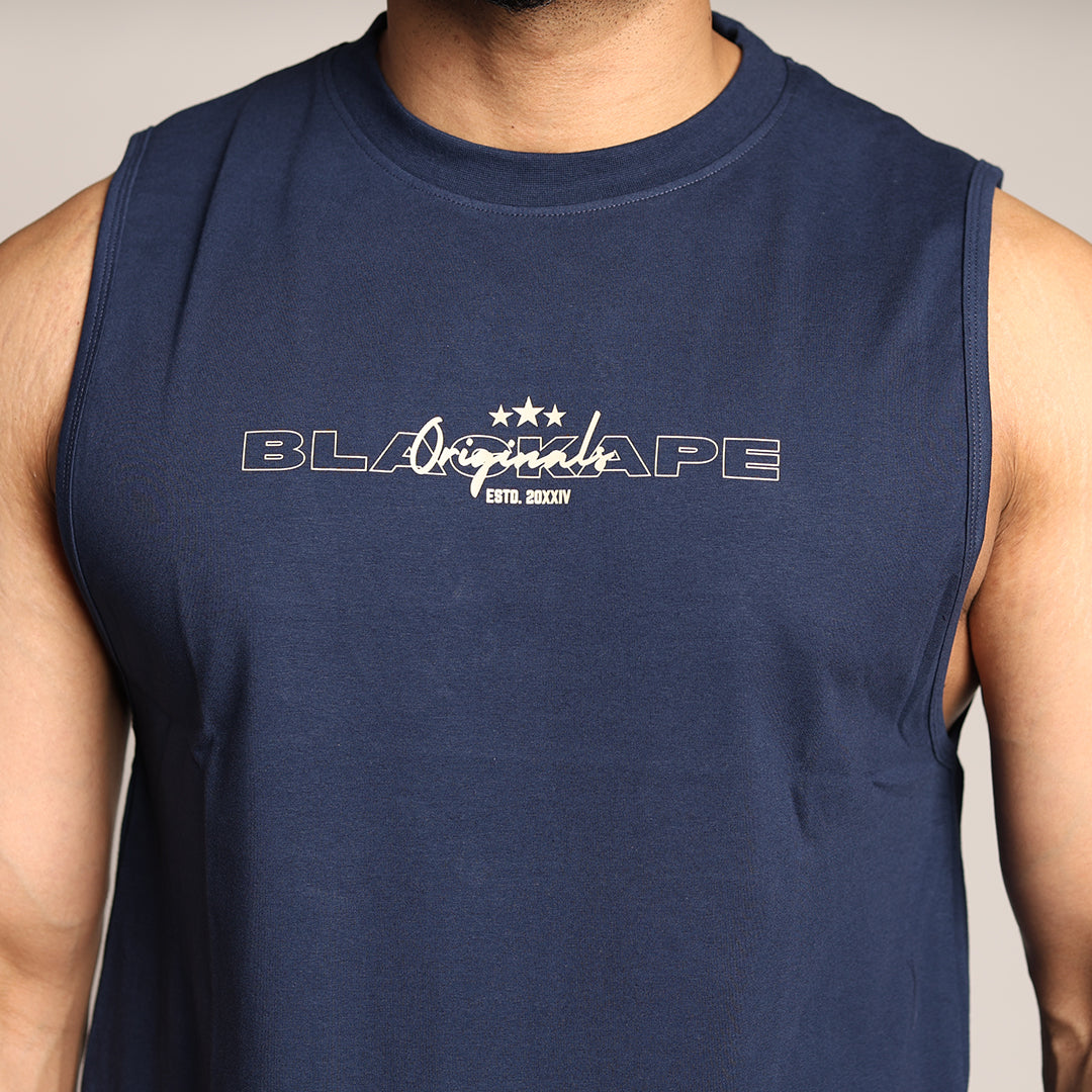 Primal Strength Tank - Navy White - Black Ape 