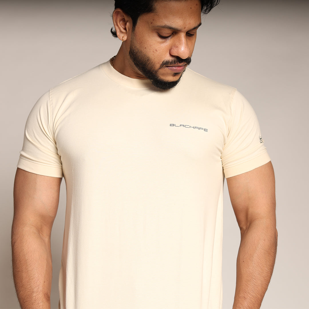 Primal Muscle Fit T-shirt - Lift Drop Repeat - White - Black Ape 