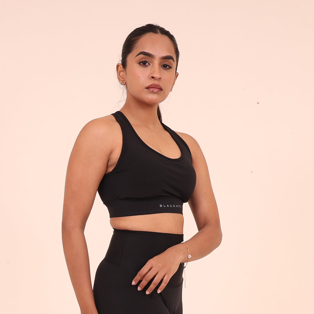 Sculpted Elevate Sports Bra- Sculpted Essentials - Black - Black Ape 