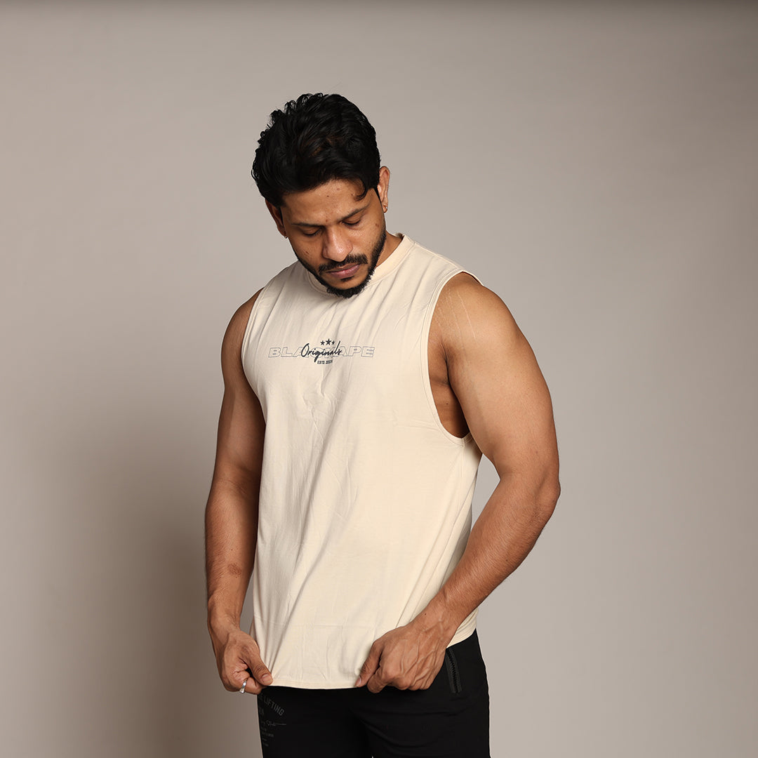 Primal Strength Tank - White - Black Ape 