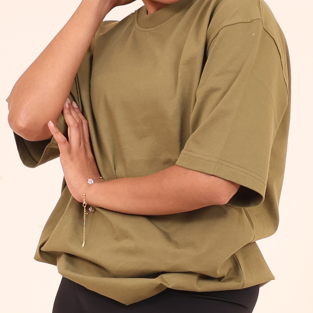 Oversized T-Shirt – Plain Essential | Olive Green