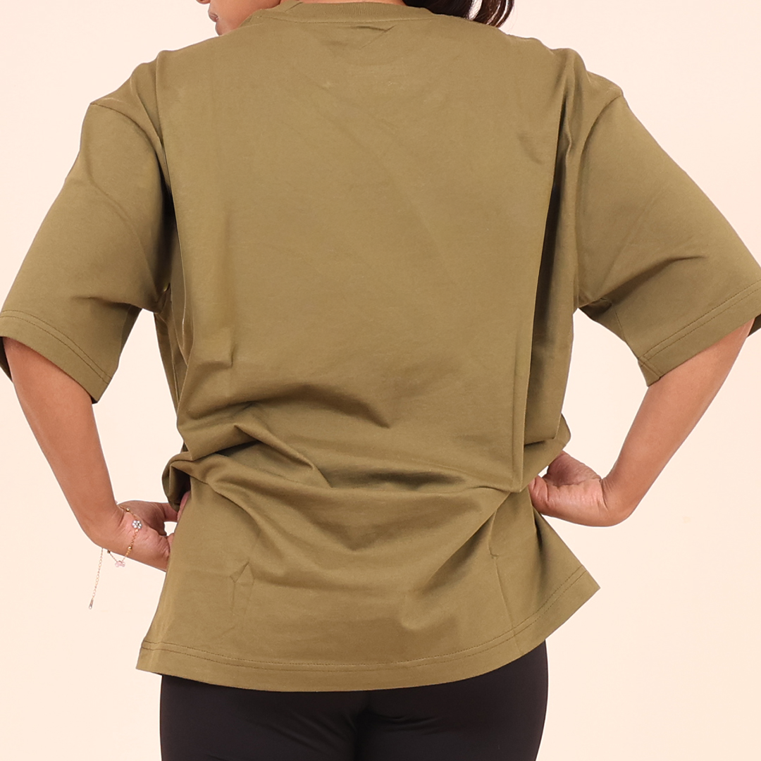 Oversized T-Shirt – Plain Essential | Olive Green